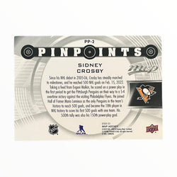 Sidney Crosby #PP-2 - 2022 Upper Deck MVP Pinpoints (Hockey)