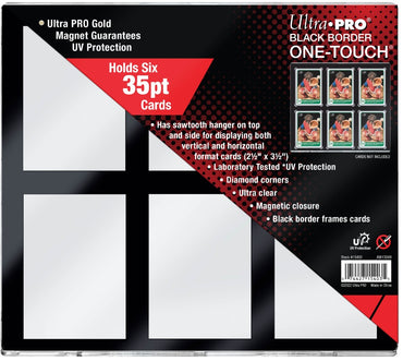 Ultra PRO: One-Touch 35pt 6-Card Black Border (Frame)