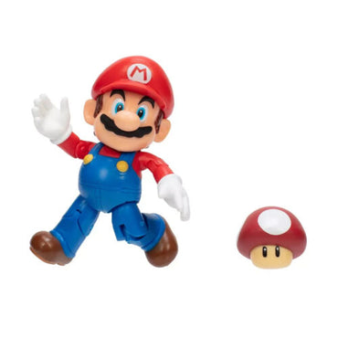 Super Mario Action Figure With Super Mushroom - Wave 29