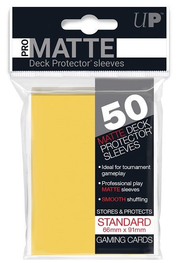 UP Deck Protector Sleeves - Matte Yellow